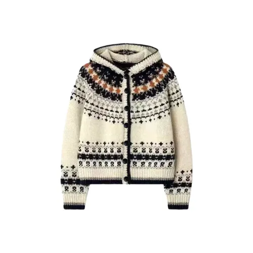 RED DRAGONFLY aop sweater Women's Apricot