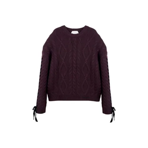 COACH FW24 Sweater Women's Burgundy Color