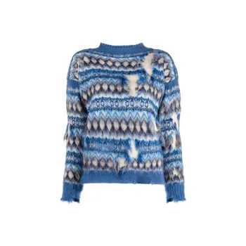 Maison Margiela Fair Isle Distressed Jumper