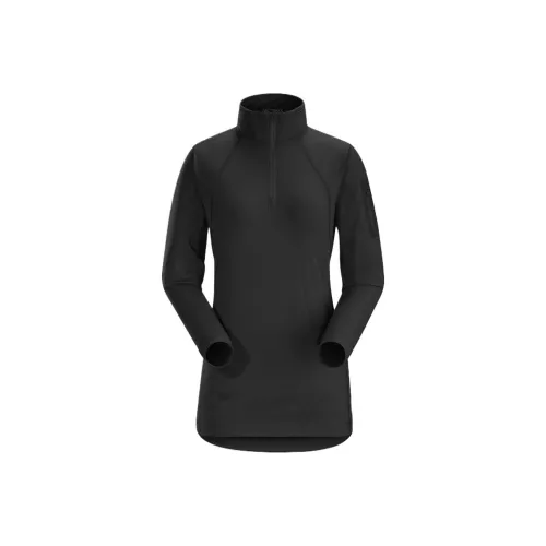 Arcteryx RHO LT Zip Neck Sweatshirt Women's Black