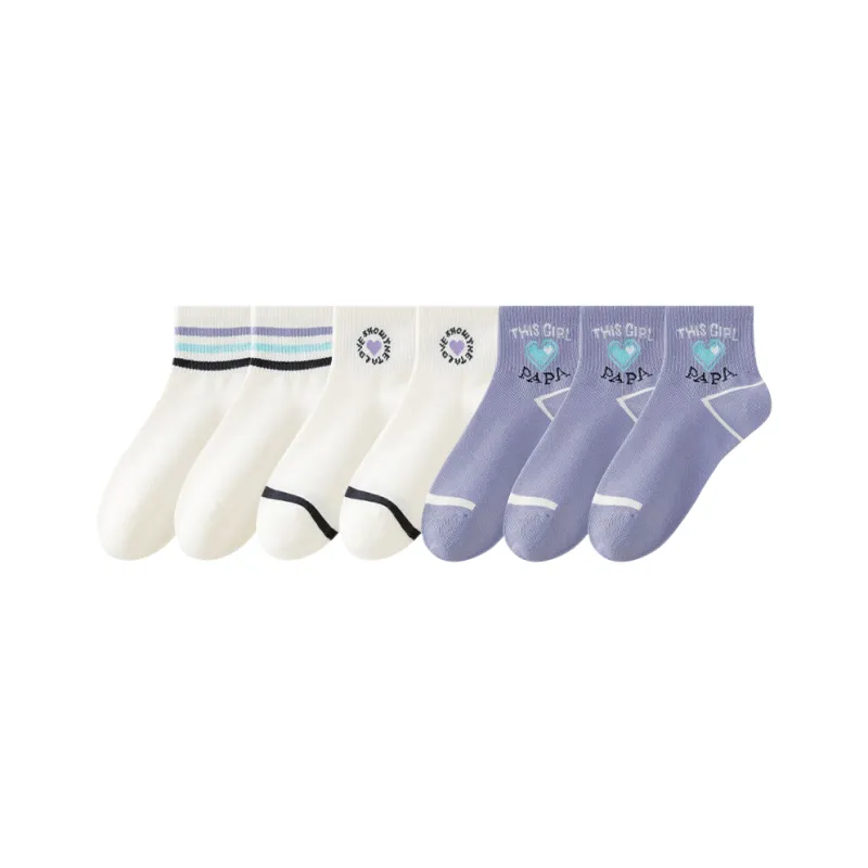 Cotton Gene Mid-Calf Socks Women's 5 Pack-47