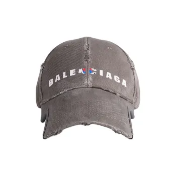 Balenciaga Cotton Baseball Caps Unisex Brown