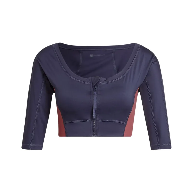 Adidas T Shirt Women's Dark Gray & Navy Blue-0