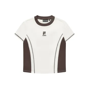 FILA FUSION Set in Sleeve T Shirt Women's Pasture Jun White