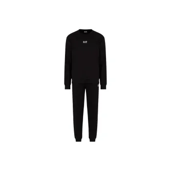 EMPORIO ARMANI EA7 SS24 Sweatshirt Set Men's Black