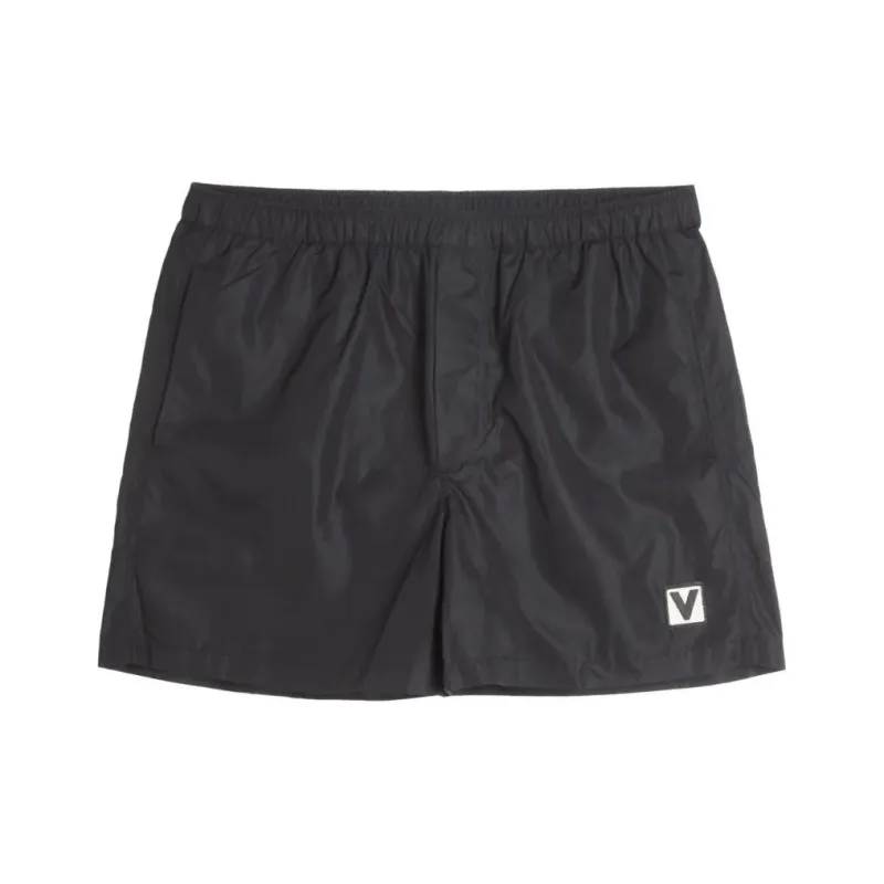 Valentino Logo Embroidered Swim Shorts-0