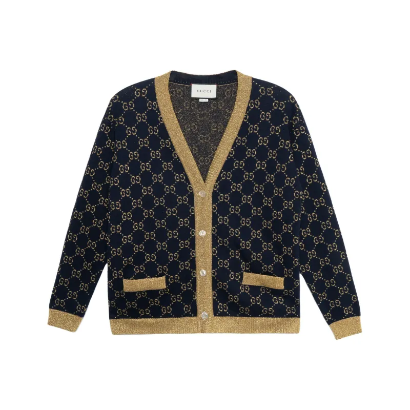GUCCI Gg Supreme Metallic Cardigan-1