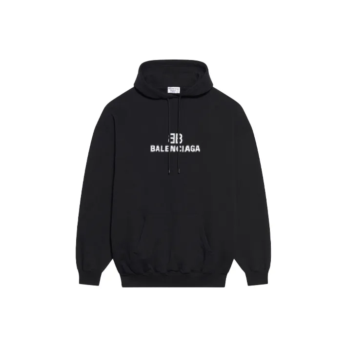 Balenciaga Women'ss Bb Pixel Medium Fit Hoodie Black-0