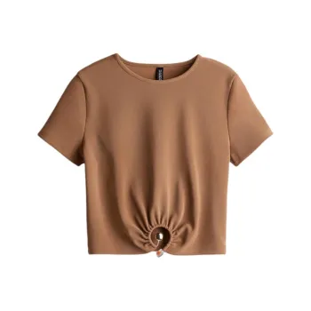 H&M T Shirts Women's Dark Beige