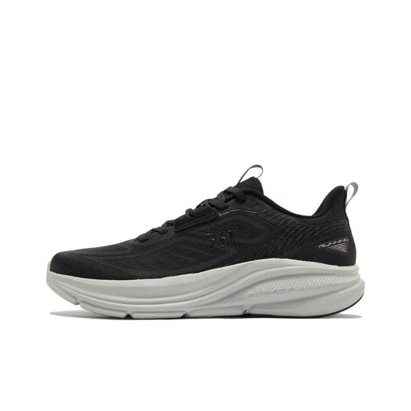 361° Abrasion Resistant Coverage Cushioning Low Top Casual Running Shoes Men's Black-0