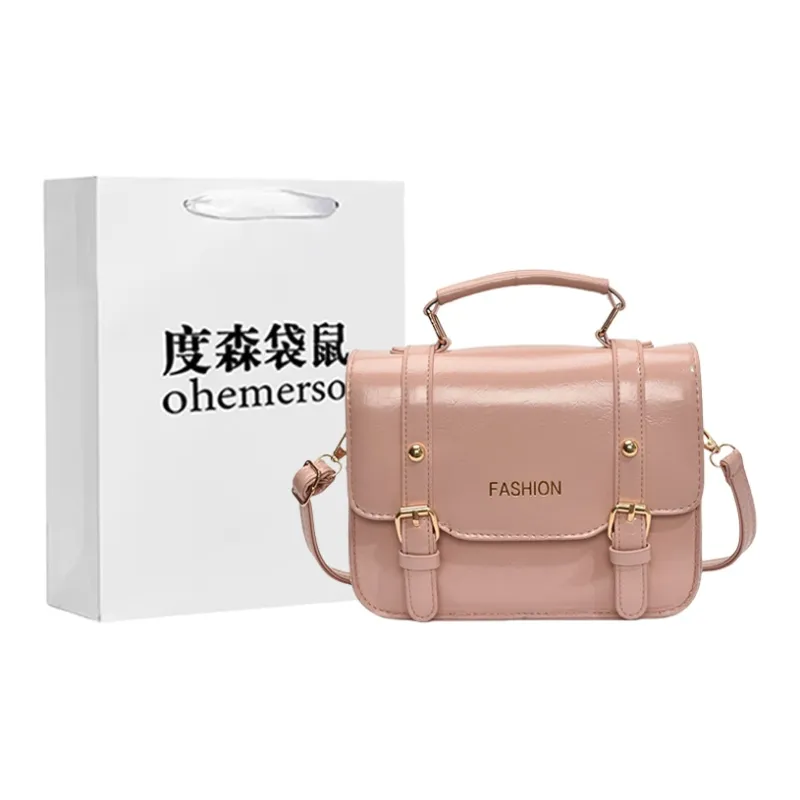 Dusen Kangaroo PU One Shoulder Handbag Women's Multicolor-18