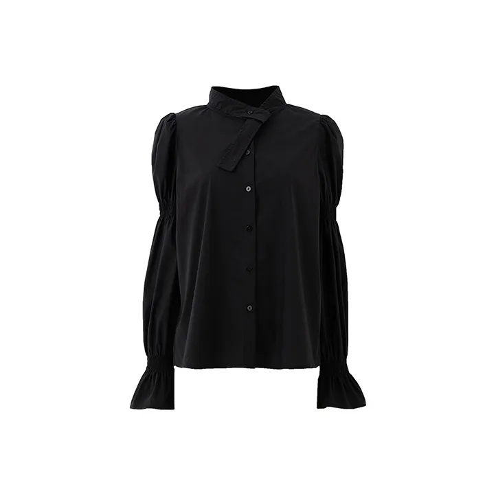 SOON FLOWER Shirt Women's Black-0