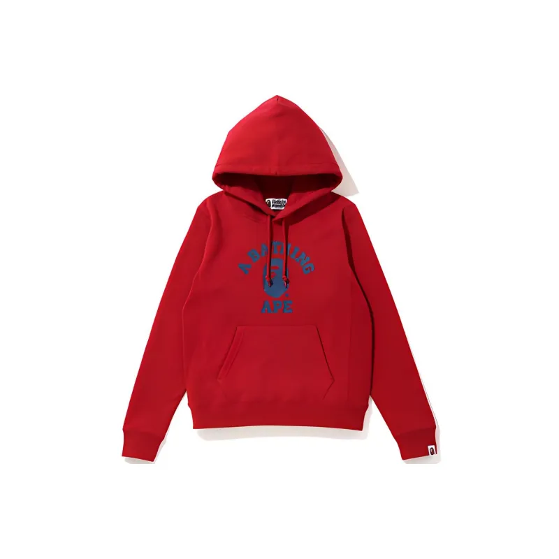 A BATHING APE X JJJJound Relaxed Classic College Pullover Hoodie Navy-1