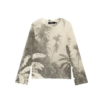 Desigual T Shirt Women's Beige With Print