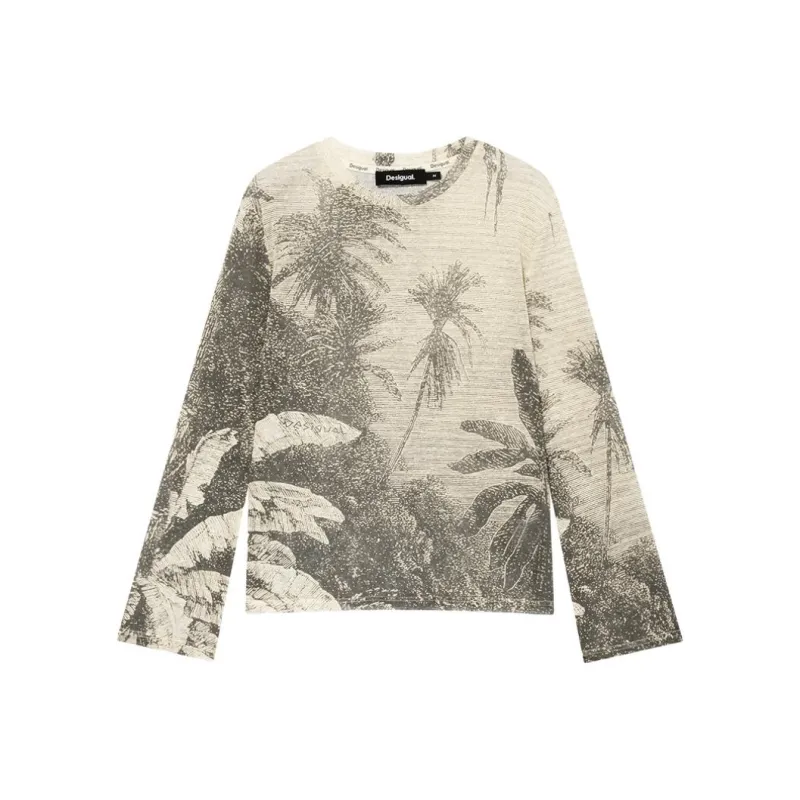 Desigual T Shirt Women's Beige With Print-0