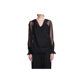 Givenchy Sheer Detailed Long Sleeve Top