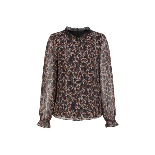 JZ. ANNAKRO T Shirt Women's Floral Dark Coffee