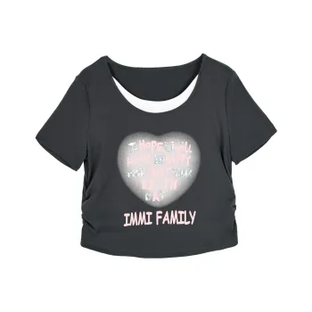 TOUCH T-Shirt Women's Dark Gray & White