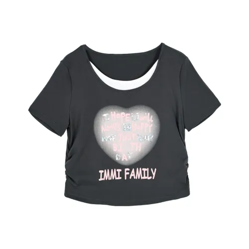 TOUCH T-Shirt Women's Dark Gray & White