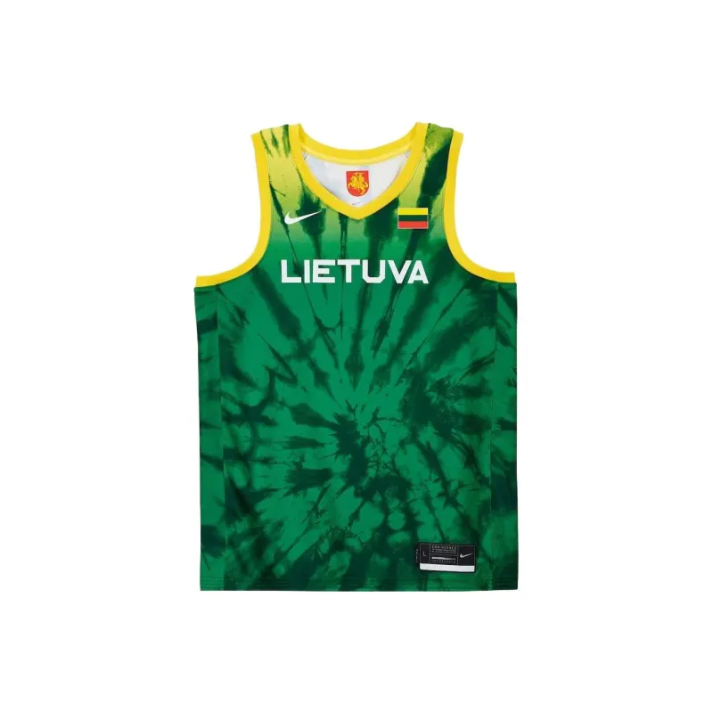 NBA Lithuanian Nike Home Fan Edition Basketball Jerseys Men's Green-0
