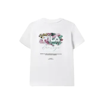 FILA Set in Sleeve T Shirt Women's Standard White