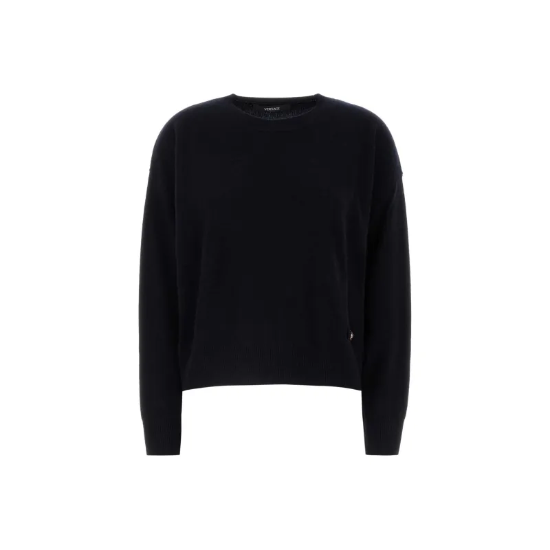 VERSACE Logo Plaque Crewneck Jumper-0