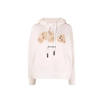 PALM ANGELS Bear Hoodie 'Crystal Grey/Brown'