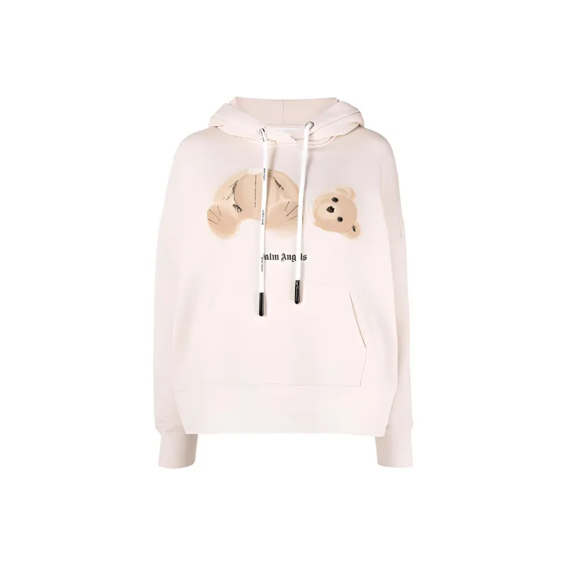 PALM ANGELS Bear Hoodie 'Crystal Grey/Brown'-0