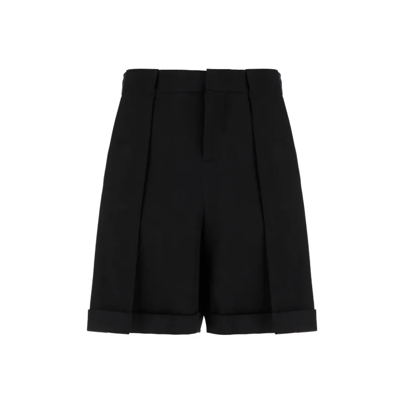 BALMAIN Wool Bermuda Shorts-0
