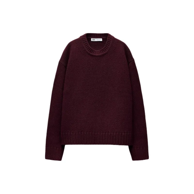 ZARA Sweaters Women's Burgundy-0