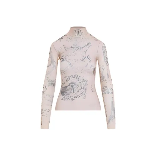 Balenciaga Tatoo Long Sleeve Top 'Light Beige'