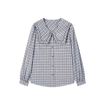 EICHITOO Shirt Women's Dark Brown Plaid