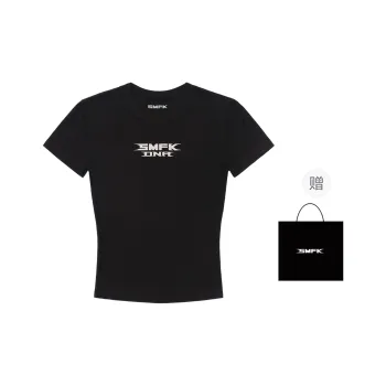 SMFK T Shirt Women's Wilderness Black Shopping Bag Included
