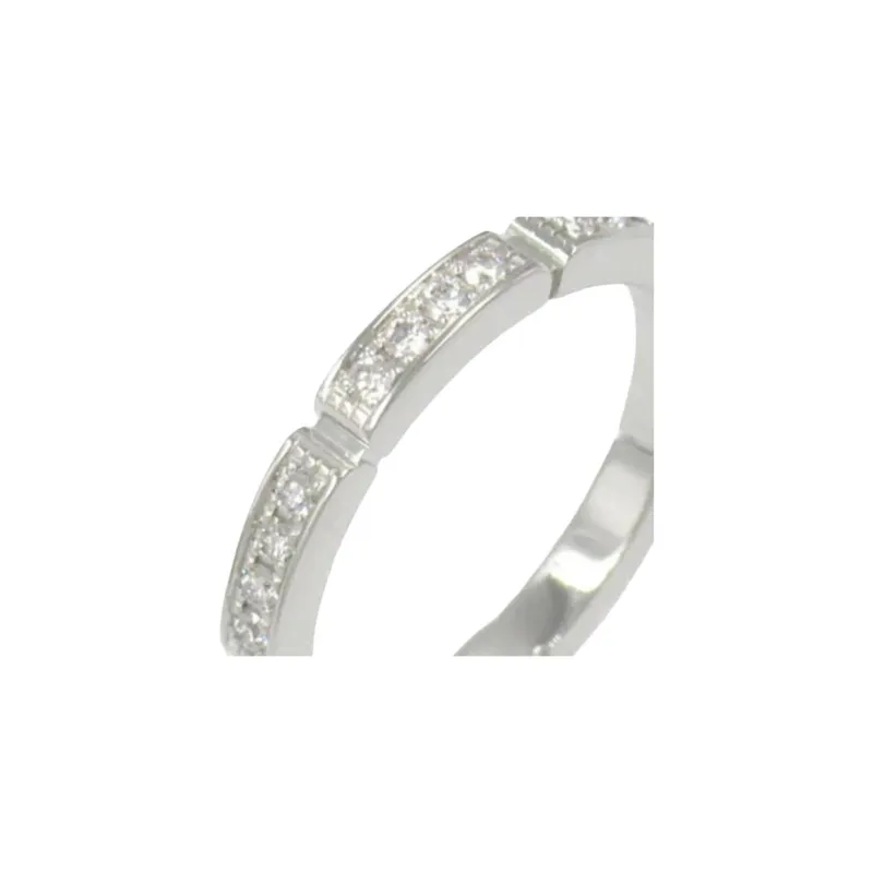 Cartier 2010s 18K White Gold Panthère Diamond Ring-2