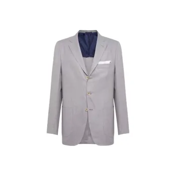 KITON Business Suits Men's Light Gray