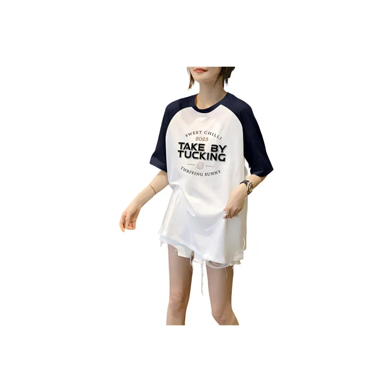 Tonlion T Shirt Women's Navy Blue-0
