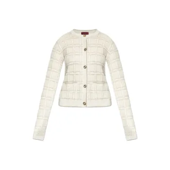GUCCI Lamé Check Jacquard Cardigan