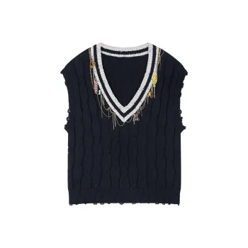 UOOYAA Sweater Women's Navy Blue