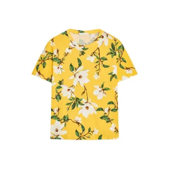 ZARA Regular T Shirt Women's Light Beige Yellow/Yellow