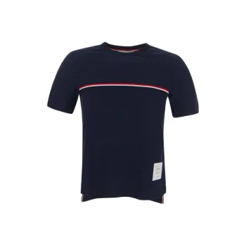 THOM BROWNE Rwb Striped Crewneck T-Shirt