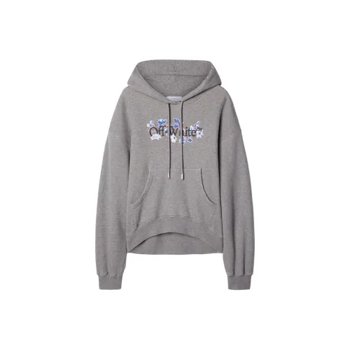OFF WHITE Logo Printed Drawstring Hoodie