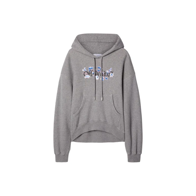 OFF WHITE Logo Printed Drawstring Hoodie-0
