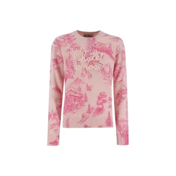 MC2 Saint Barth Chalet E Rosè Embroidery Crewneck Jumper