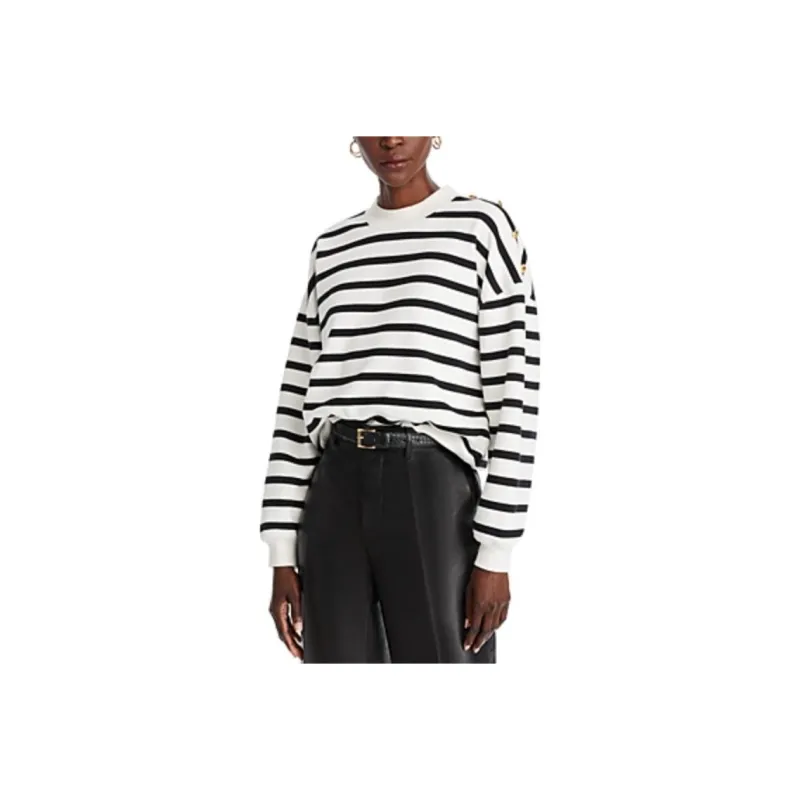 FRAME Striped Cotton blend Sweatshirt-0