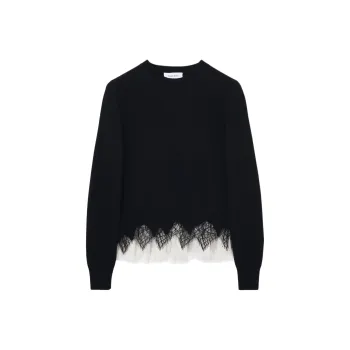 Alexander McQueen Lace trim Sweater