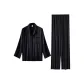 Black Long-Sleeved Clothing Sets (Men's-Pants+Long-Sleeved Shirt)