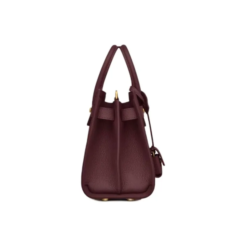 SAINT LAURENT Grain Leather Handbag Women's Cabernet Sauvignon Color-2