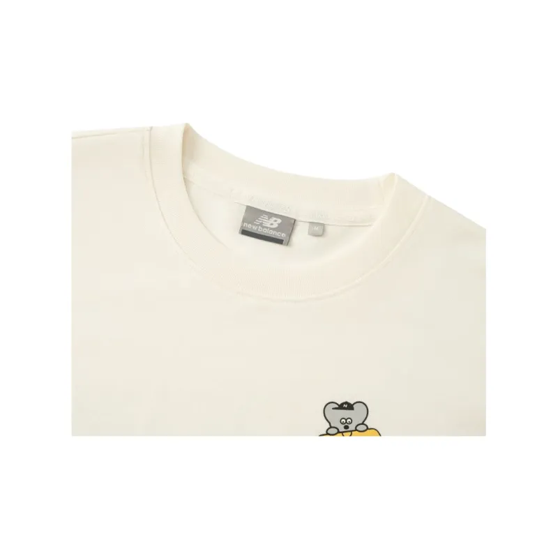 New Balance Drop Shoulder Sleeve T Shirt Women's Beige-3