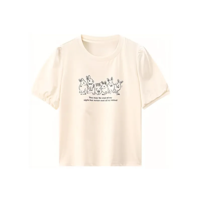 KUHNMARVIN Puff Sleeve T Shirt Women's-3