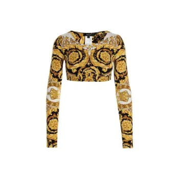 VERSACE Home Print Top 'White/Gold/Black'